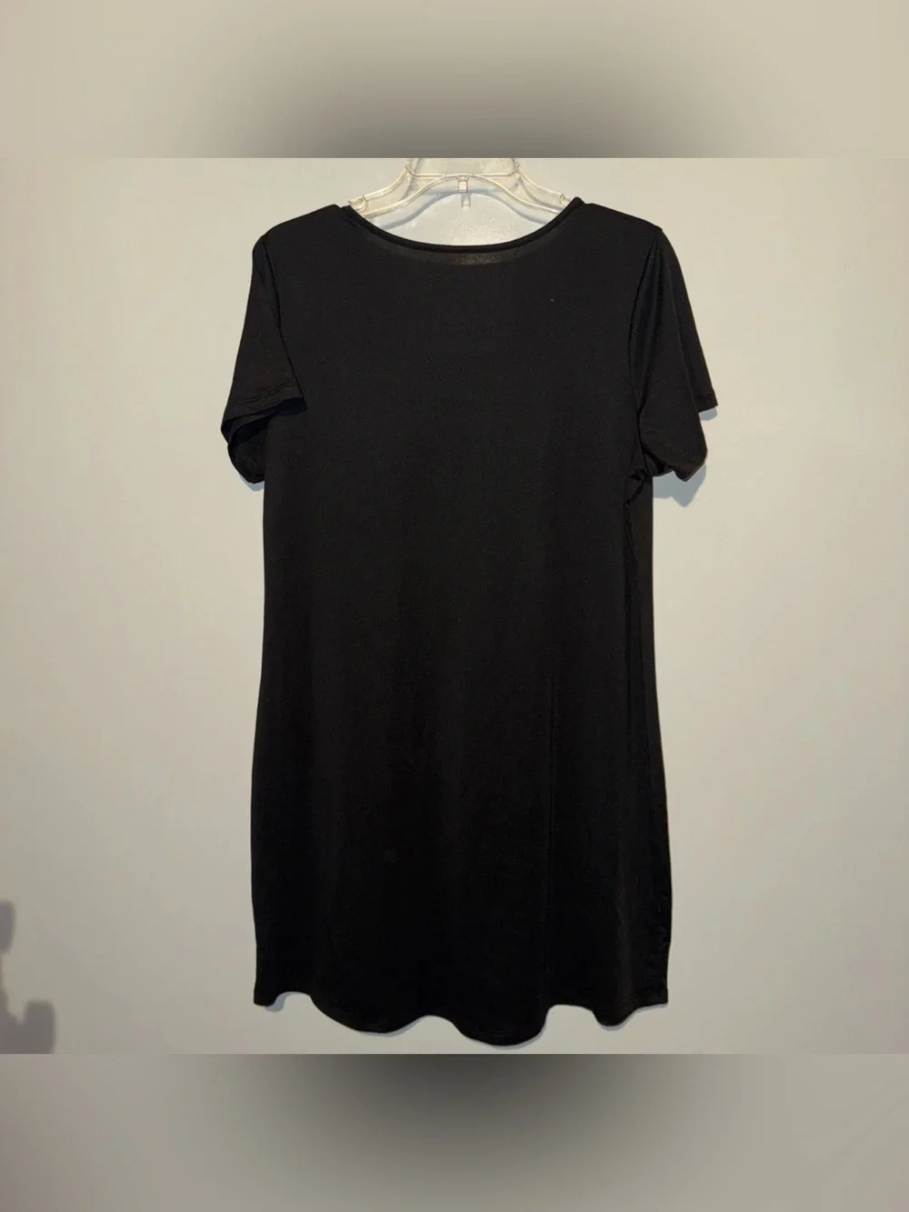 Womens Black Pink Flamingo Nightgown Holiday Sleepshirt‎ Sleep Shirt Sz Small